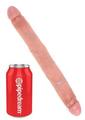 King Cock Slim Double Dildo 12In - Vanilla