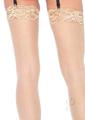 Leg Avenue Sheer Stocking with Back Seam Lace Top - Os - Nude