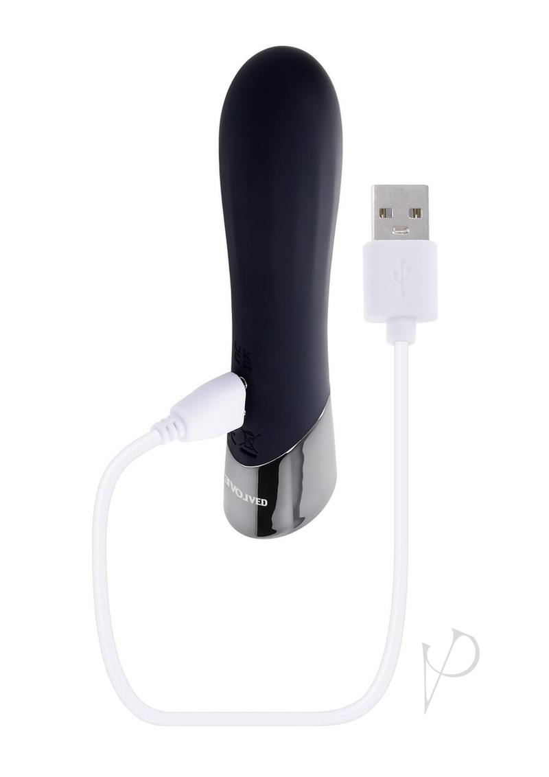Back in Black Rechargeable Silicone Bullet - Black