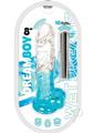Wet Dreams Dream Boy Jelly Vibrating Dildo 8In - Clear/aqua