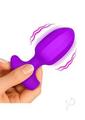 Bang! Ribbed Vibrating Silicone Butt Plug - Purple