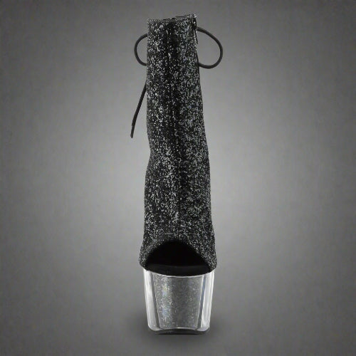 Cloud 9 Lingerie | Sexy Stripper Shoes in Corpus Christi | BLACK GLITTER ANKLE BOOTS