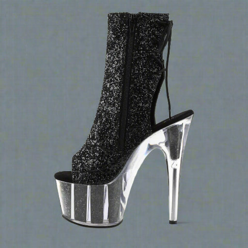 Cloud 9 Lingerie | Sexy Stripper Shoes in Corpus Christi | BLACK GLITTER ANKLE BOOTS