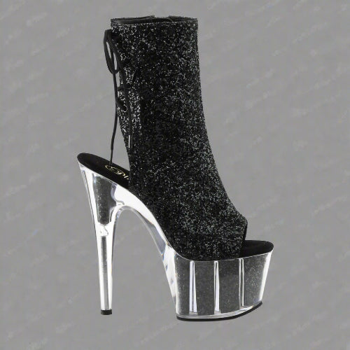 Cloud 9 Lingerie | Sexy Stripper Shoes in Corpus Christi | BLACK GLITTER ANKLE BOOTS