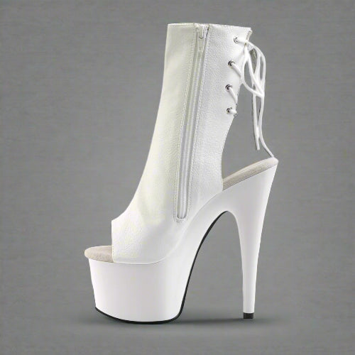 Cloud 9 Lingerie | Sexy Stripper Shoes in Corpus Christi | WHITE LACE UP BACK BOOTS