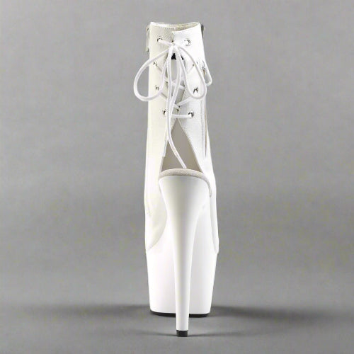 Cloud 9 Lingerie | Sexy Stripper Shoes in Corpus Christi | WHITE LACE UP BACK BOOTS