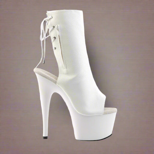 Cloud 9 Lingerie | Sexy Stripper Shoes in Corpus Christi | WHITE LACE UP BACK BOOTS