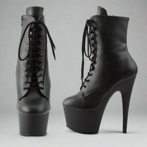 Cloud 9 Lingerie | Sexy Stripper Shoes in Corpus Christi | FAUX LEATHER LACE UP BOOTS