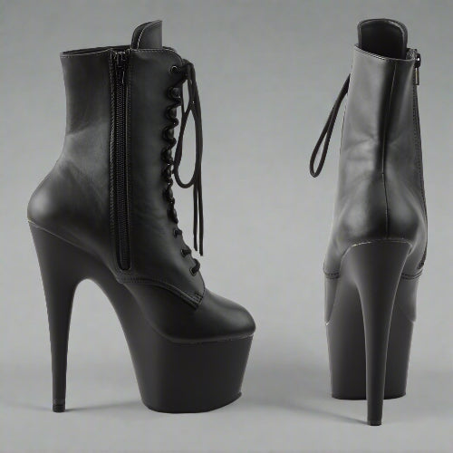Cloud 9 Lingerie | Sexy Stripper Shoes in Corpus Christi | FAUX LEATHER LACE UP BOOTS
