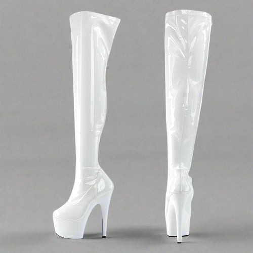 Cloud 9 Lingerie | Sexy Stripper Store in Corpus Christi | WHIT THIGH HIGH BOOTS