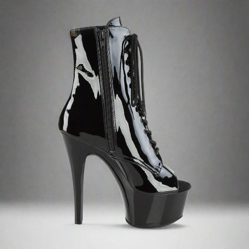 Cloud 9 Lingerie | Stripper Boots in Corpus Christi | 6" LACE UP ANKLE BOOTS WITH PEEP TOE