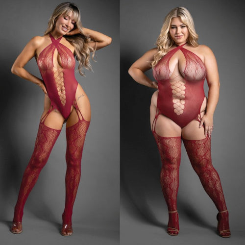 Cloud 9 Lingerie | Sexy Lingerie Store in Corpus Christi | PRETTY POISON BURGUNDY BODYSTOCKING