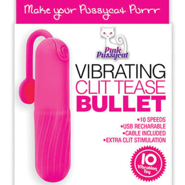 Cloud 9 Lingerie | Adult Toy Store | PINK PUSSYCAT VIBRATING CLIT TEASE BULLET