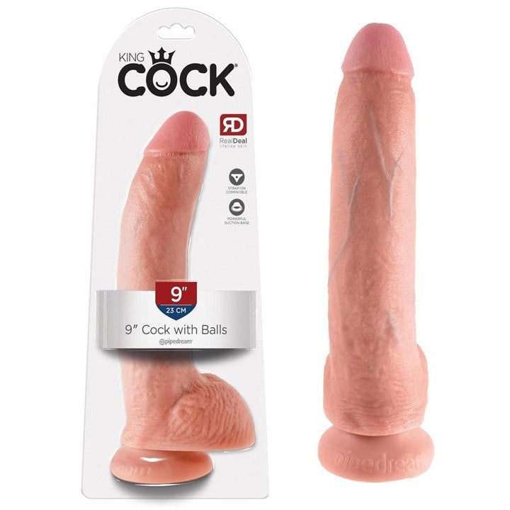King Cock 9" Ultra Thick Realistic Dildo - 2" Massive Girth, Suction Cup Base Cloud 9 Lingerie King Cock 9" Ultra Thick Realistic Dildo - 2" Massive Girth, Suction Cup Base Cloud 9 Lingerie