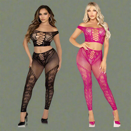Cloud 9 Lingerie | Sexy Bedroom Lingerie in Corpus Christi | FISHNET LEGGINGS SET