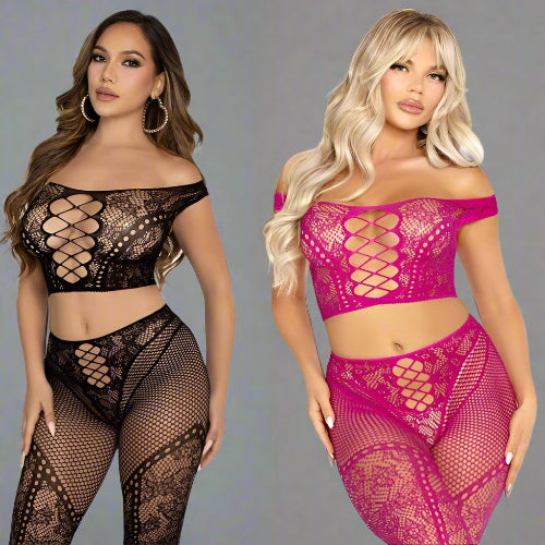 Cloud 9 Lingerie | Sexy Bedroom Lingerie in Corpus Christi | FISHNET LEGGINGS SET