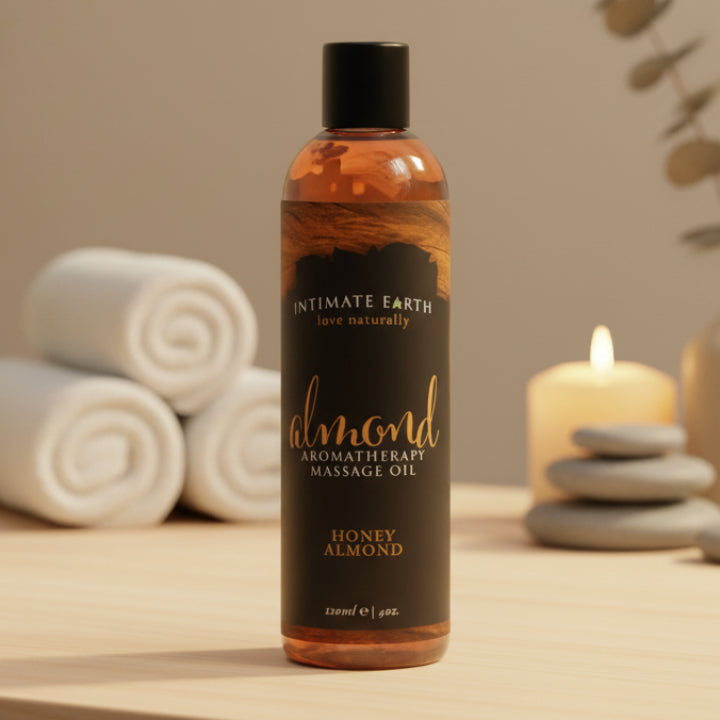 Cloud 9 Lingerie | Aromatherapy Massage Oils in Corpus Christi | INTIMATE EARTH AROMATHERAPY MASSAGE OILS | HONEY ALMOND AROMATHERAPY MASSAGE OIL