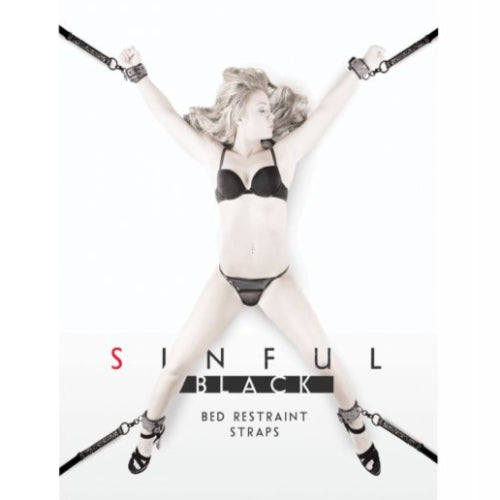 Sinful Bed Restraint Kit Spark Excitement Tonight with Adjustable Under Mattress BDSM Straps Cloud 9 Lingerie Sinful Bed Restraint Kit Spark Excitement Tonight with Adjustable Under Mattress BDSM Straps Cloud 9 Lingerie