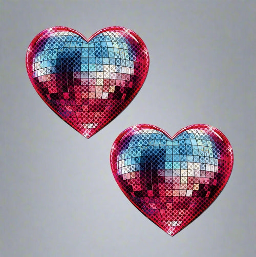 Cloud 9 Lingerie | Sexy Costume Store in Corpus Christi | DISCO BALL SHIMMER HEART PASTIES