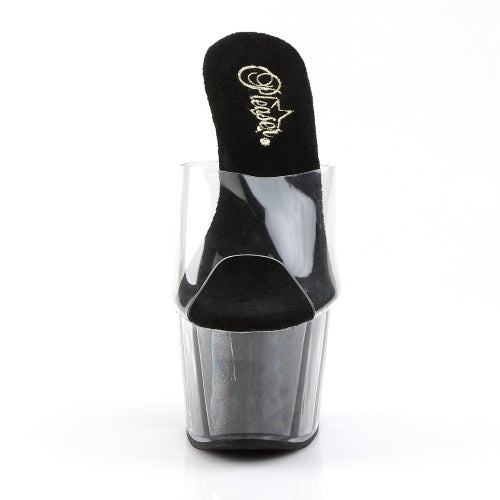 Cloud 9 Lingerie | Sexy Stripper Shoes in Corpus Christi | 7-INCH CLEAR AND BLACK PLATFORM SHOES