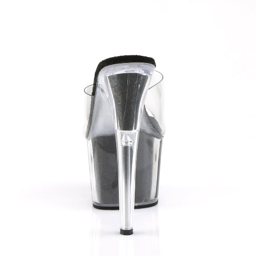 Cloud 9 Lingerie | Sexy Stripper Shoes in Corpus Christi | 7-INCH CLEAR AND BLACK PLATFORM SHOES