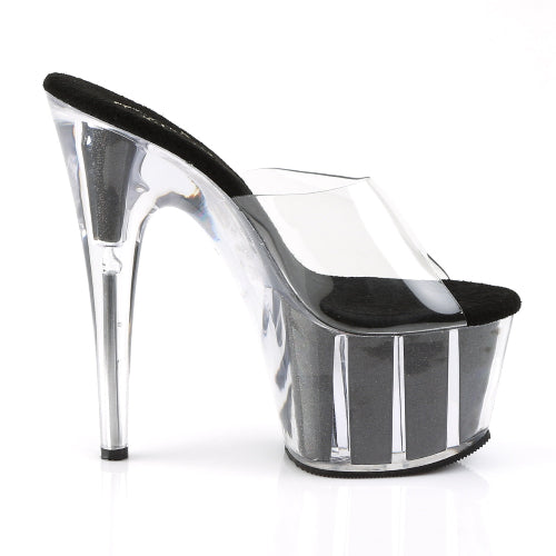 Cloud 9 Lingerie | Sexy Stripper Shoes in Corpus Christi | 7-INCH CLEAR AND BLACK PLATFORM SHOES