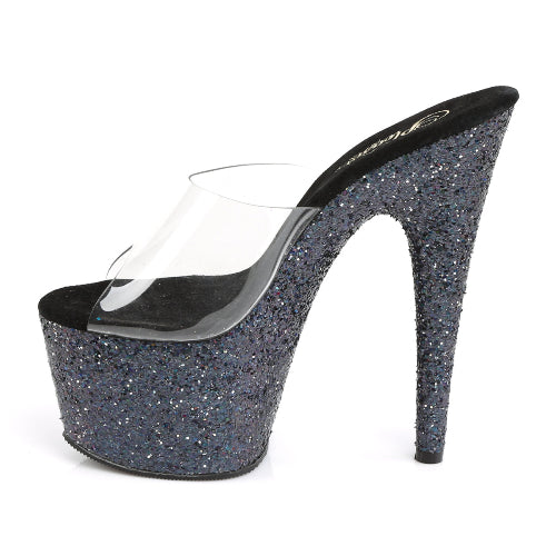 7" (17.8cm) Stiletto Heel, 2 3/4" (7cm) Platform Slide with Holographic Glitter - Dazzling High Heels for a Bold Statement
Product Description:
Get ready to shine and elevate your style with the 7" (17.8cm) Stiletto Heel, 2 3/4" (7cm) Platform Slide featuring a breathtaking holographic glitter covering the entire platform. Designed for fashion-forward individuals who love to make a bold statement, these eye-catching heels deliver an unmatched combination of height, comfort, and glamour. Whether you're att