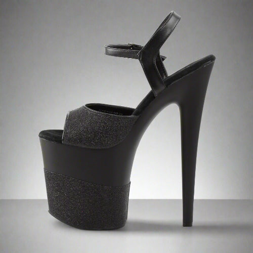 8" Stiletto Heel, 4" Platform Ankle Strap Sandal - Half Glittered Platform, Sexy High Heel Shoes
SEO Optimized Product Description:
Unleash your inner diva with our stunning 8" Stiletto Heel, 4" Platform Ankle Strap Sandal, designed for those who demand glamour and confidence. Featuring a sleek, high-fashion stiletto heel and a bold 4-inch (10.2 cm) platform, this sandal adds dramatic height while providing stability for an unforgettable look. The half glittered platform adds a dazzling touch of sparkle, p
