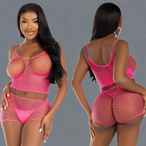 Cloud 9 Lingerie | Sexy Lingerie in Corpus Christi | FISHNET SHORT SET