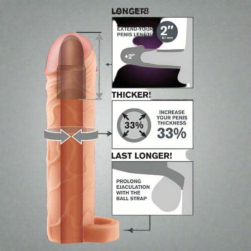 Cloud 9 Lingerie | Adult Toy Store for Men | PERFECT 2-INCH EXTENDER SLEEVE WITH BALL STRAP
