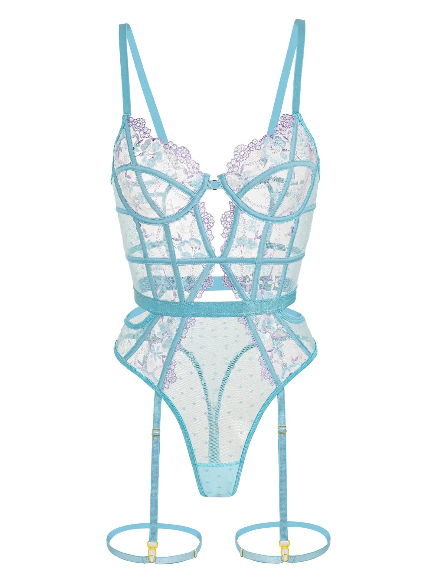 Indigo Dreams Floral French-inspired Sensual Lingerie