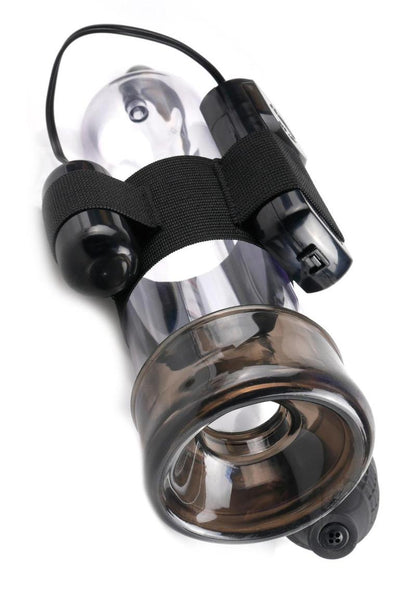 Classix Vibrating Power Penis Pump - Clear and Black