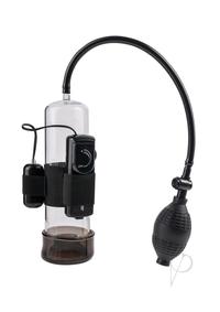 Classix Vibrating Power Penis Pump - Clear and Black