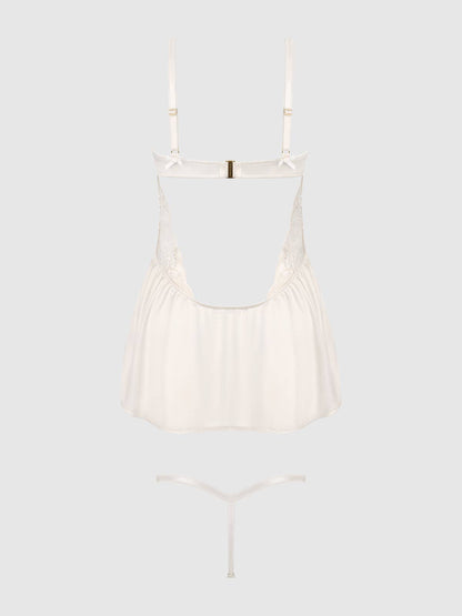 DELILAH EMBROIDERED WIRELESS BABYDOLL SLIP