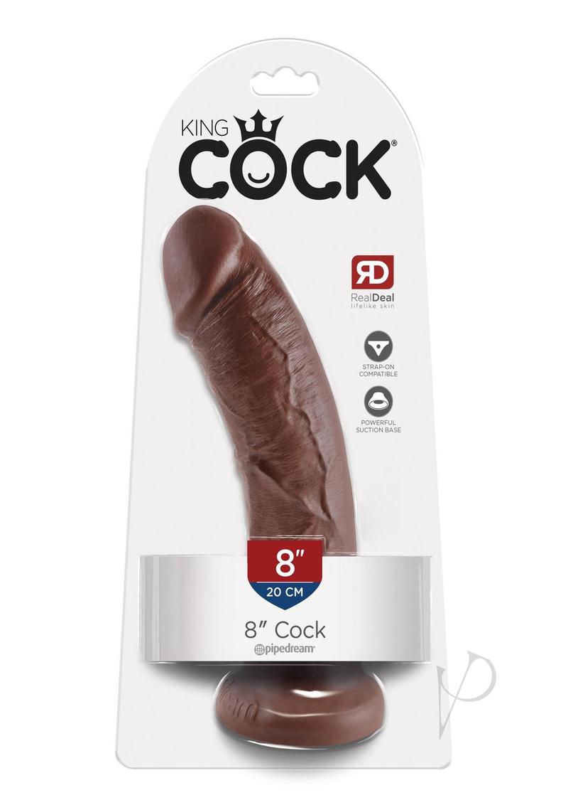 King Cock Dildo 8In - Chocolate