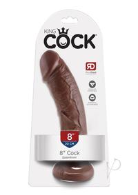King Cock Dildo 8In - Chocolate