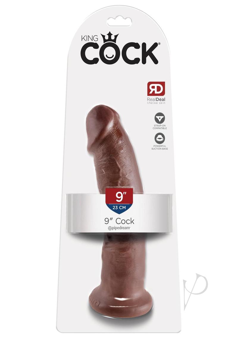King Cock Dildo 9In - Chocolate