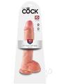 King Cock Dildo with Balls 10In - Vanilla