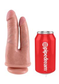 King Cock Double Penetrator Dildo - Vanilla