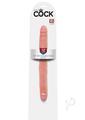 King Cock Slim Double Dildo 12In - Vanilla