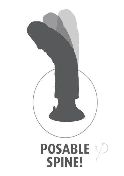 King Cock Vibrating Dildo 7In - Vanilla