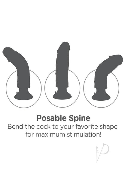 King Cock Vibrating Dildo 7In - Vanilla