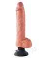 King Cock Vibrating Dildo with Balls 10In - Vanilla