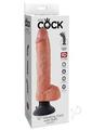 King Cock Vibrating Dildo with Balls 10In - Vanilla