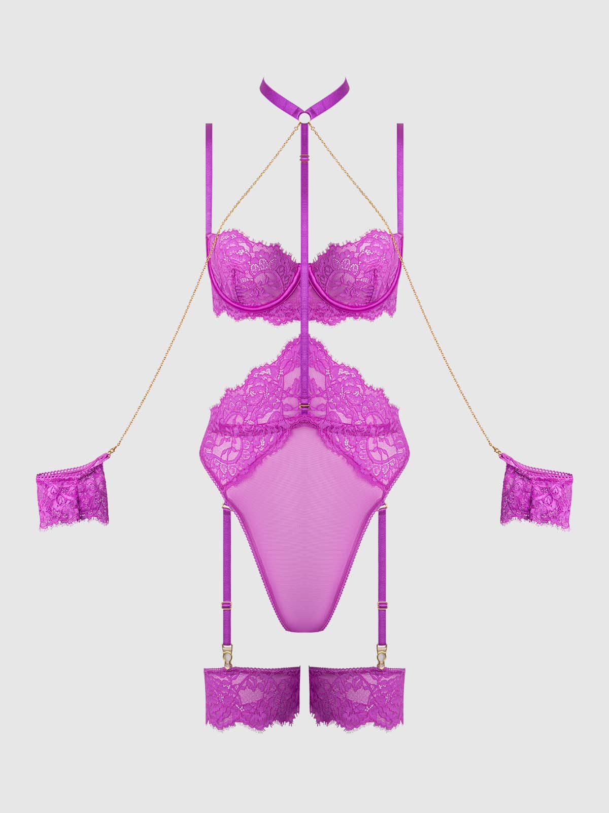 REANNA LACE & CHAIN HANDCUFF TEDDY