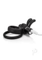 Charged Ohare Rechargeable Silicone Rabbit Cock Ring - Black