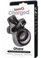 Charged Ohare Rechargeable Silicone Rabbit Cock Ring - Black