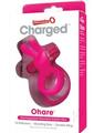 Charged Ohare Rechargeable Silicone Rabbit Cock Ring - Pink