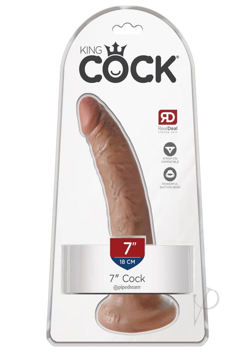 King Cock Dildo 7In - Caramel