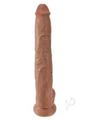 King Cock Dildo with Balls 14In - Caramel
